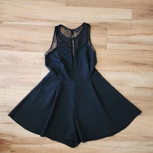 Topshop Lace cut out Romper  Sz 8